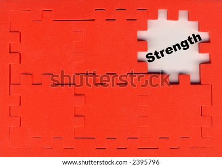 puzzle with -Strength- word