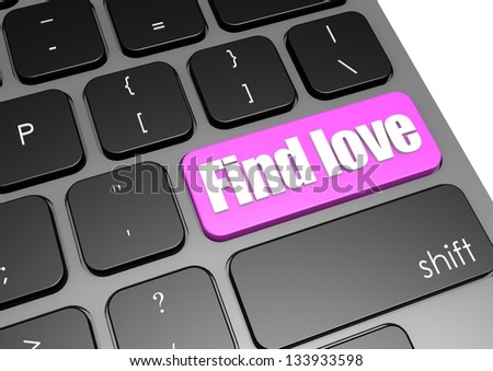 Find love with black keyboard