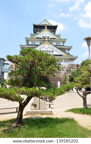 OSAKA, JAPAN - JULY 24 : The main tower of Osaka Castle in Osaka, Japan on 24th July 2011. Osaka castle is one of the main tourist attractions in Japan.