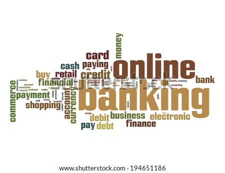 Online banking word cloud