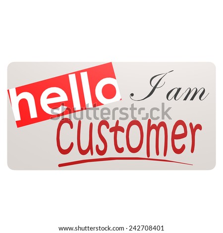 Card I am customer image with hi-res rendered artwork that could be used for any graphic design.