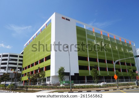 SINGAPORE, MAR 15: A new shopping center named Big Box located in Jurong, Singapore on 15 March, 2015. Big Box megastore is a warehouse-like hypermart