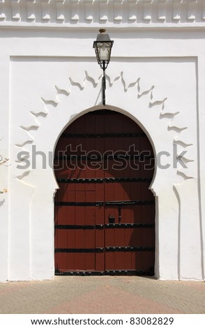 Morocco Marrakesh Beautiful Arabesque door - on of the doors to the Koutubia Mosque complex