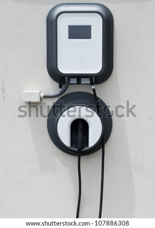 New charging station for electric car.