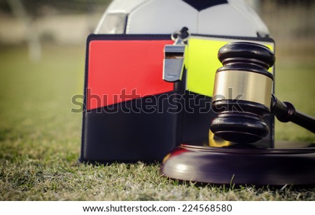 Soccer football legal rules and regulations concept image