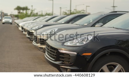 Cars on lot of dealership
