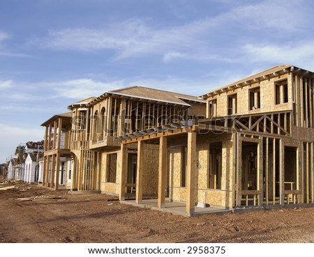 New Home Wooden Frame Construction