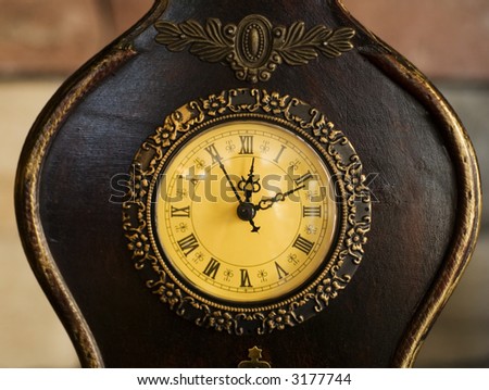 Aged Old Fashioned Clock