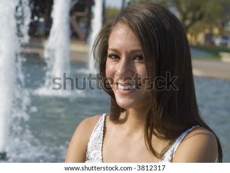 Portrait of a women with a big smile
