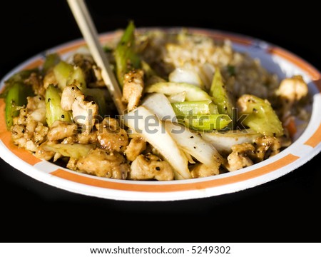 Chinese Takeaway against black background