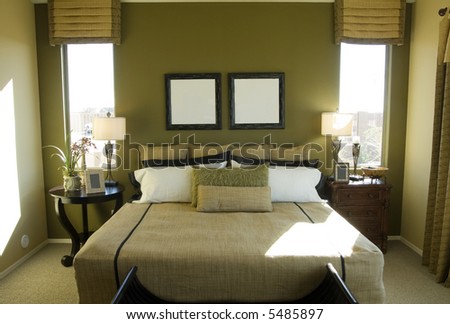 Modern vibrant bedroom interior design