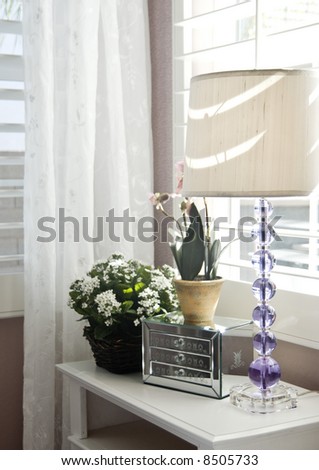 Stylish Bedroom Interior Decoration Stock Photo 8505733