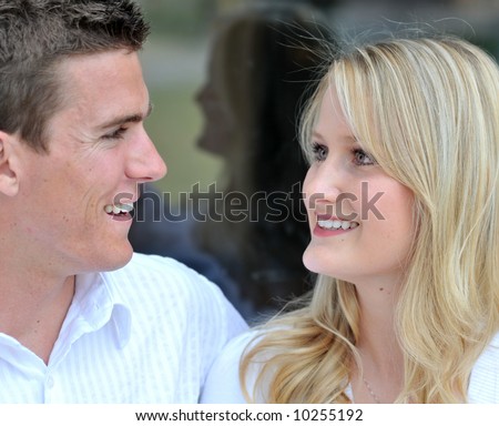 Man and woman enjoying a funny moment