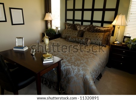 Beautiful Showcase Bedroom Interior Stock Photo 1132089