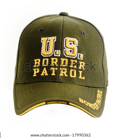 US Border Patrol Hat set against white background