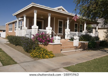 Traditional home style in small town America