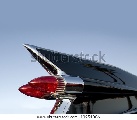 stock photo : Classic car tail