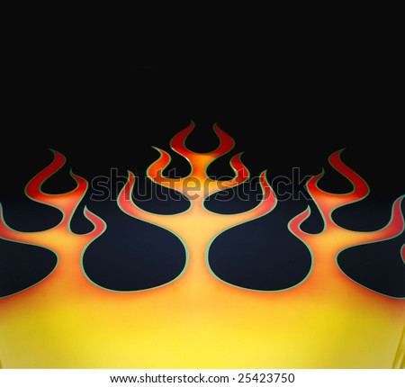 stock photo Flame graphic paint job on hot rod car Save to a lightbox
