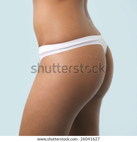 Curves of legs thigh, bottom butt area and waist of young woman