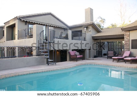 Luxury pool in modern home