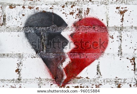 graffiti broken heart