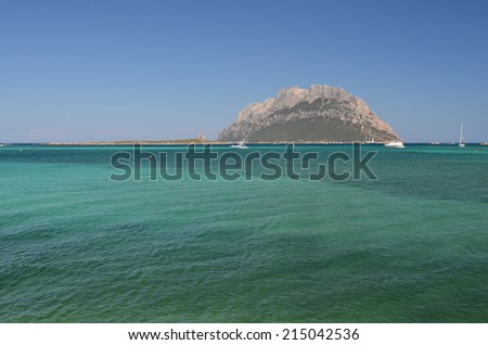 The Marine Protected Area of Tavolara - Punta Coda Cavallo - seen from Sardinia