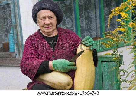 The gardener with brought up in the to a garden a crop
