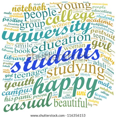 students concept in word collage