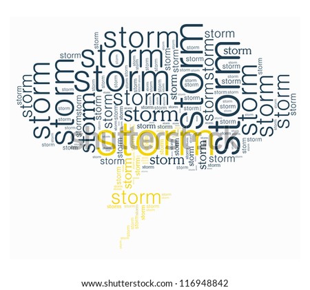 Storm word collage in white background