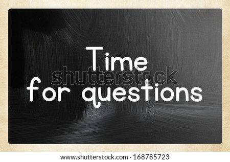 time for questions concept