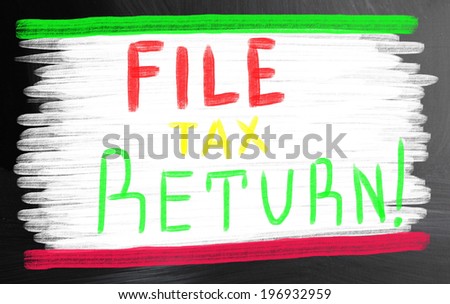 file tax return concept