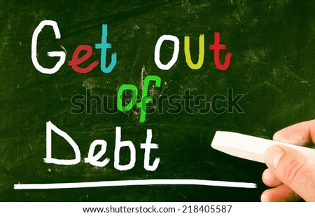 get out of debt concept