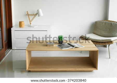 Solid wood designer low table