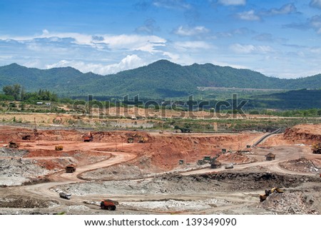 open pit lignite mine