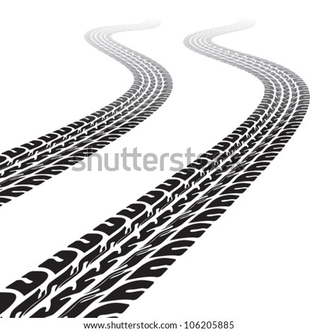 Winding trace of the tires Winding trace of the tires