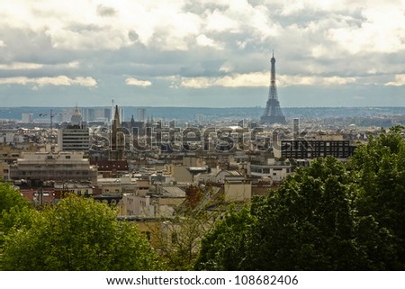 The Eiffel Tower Rises above Paris