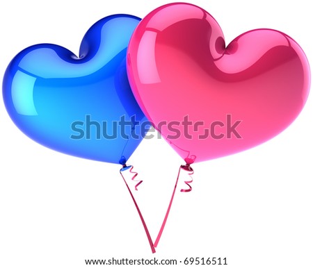 love heart balloons. stock photo : Heart balloons