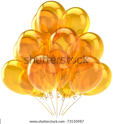 birthday party balloons decoration. stock photo : Party balloons