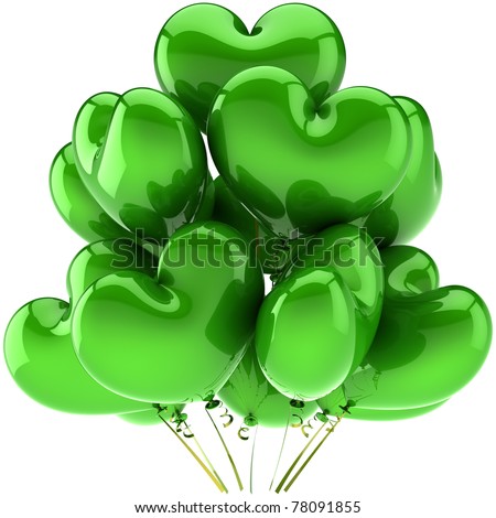 Birthday Balloons Green