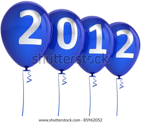  Logo Design 2012 on New 2012 Year Balloons Blue Party Decoration With Silver Date  Design