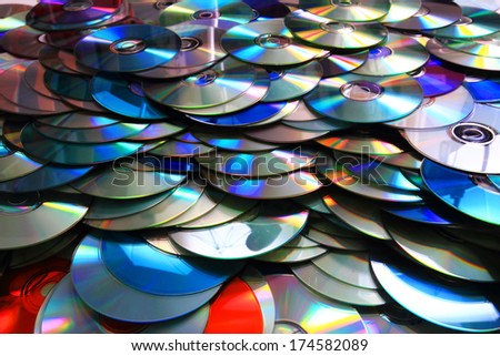 DVD and CD data disc as nice background