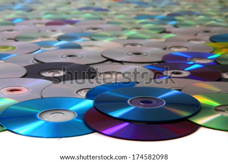 DVD and CD data disc as nice background