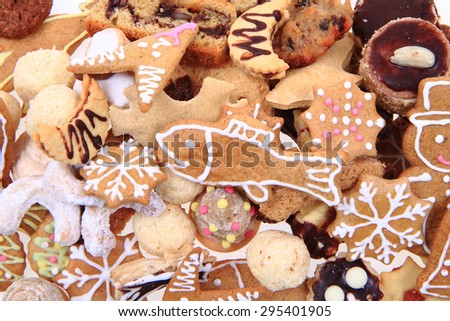 czech christmas cookies as very nice holiday food background