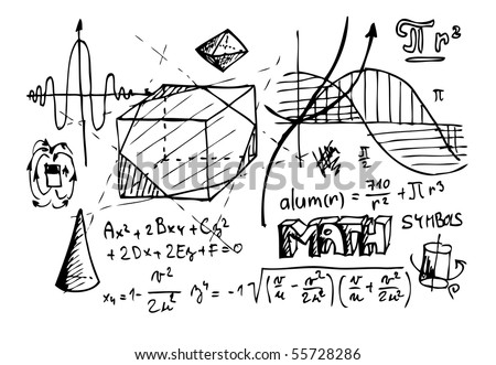 hand draw math symbols hand draw math symbols