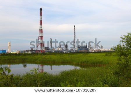 Oil industry equipment installation,