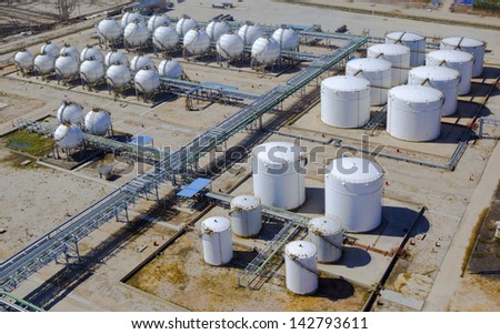 Aerial View Of Petrol Industrial Zone