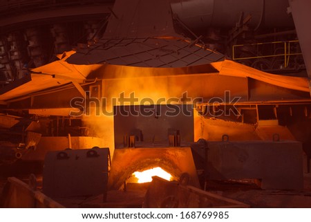 Old blast iron smelting furnace