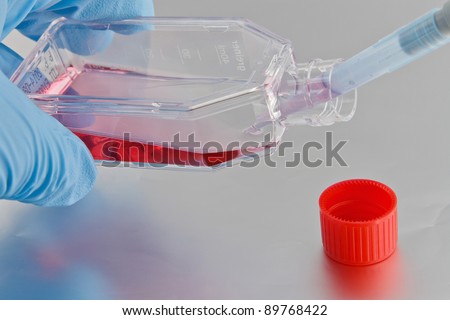 Handling of human cell cultures in biomedical research laboratory