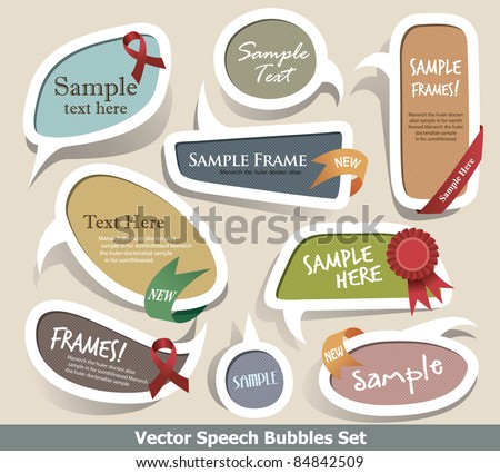 Speech bubbles set Speech bubbles set