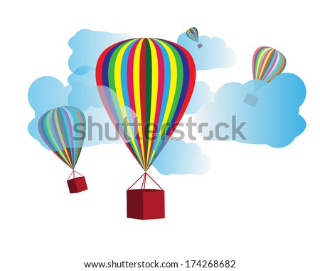 Hot Air Balloon in the Clouds